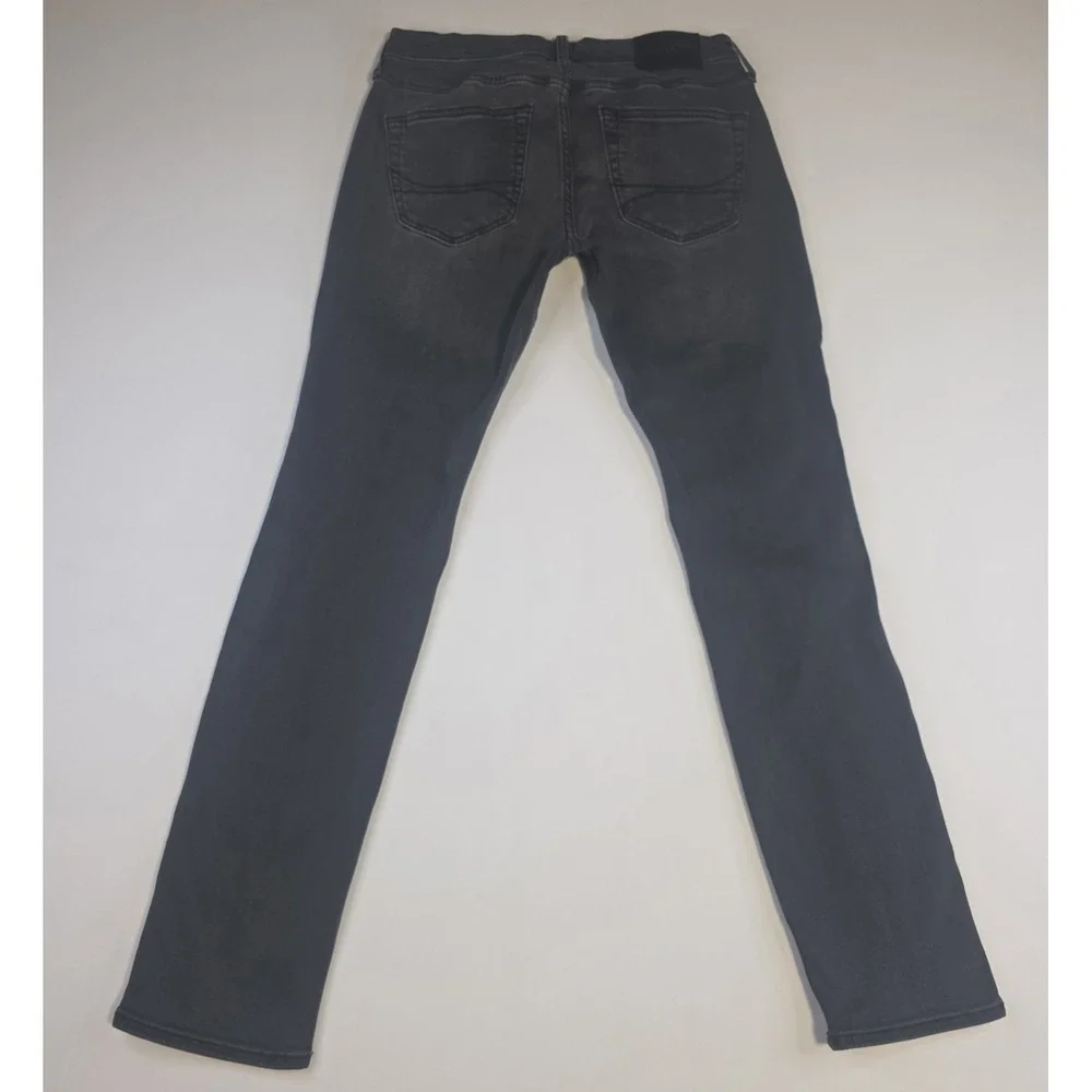Hollister Skinny Jeans Mens 30x30 Black Distressed Faded Stretch Denim